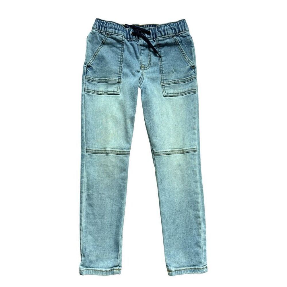Youth Boys Cat & Jack Athletic Straight Pull-On Drawstring Jeans - Sz 10